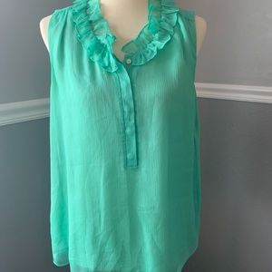 Ruffle neck top